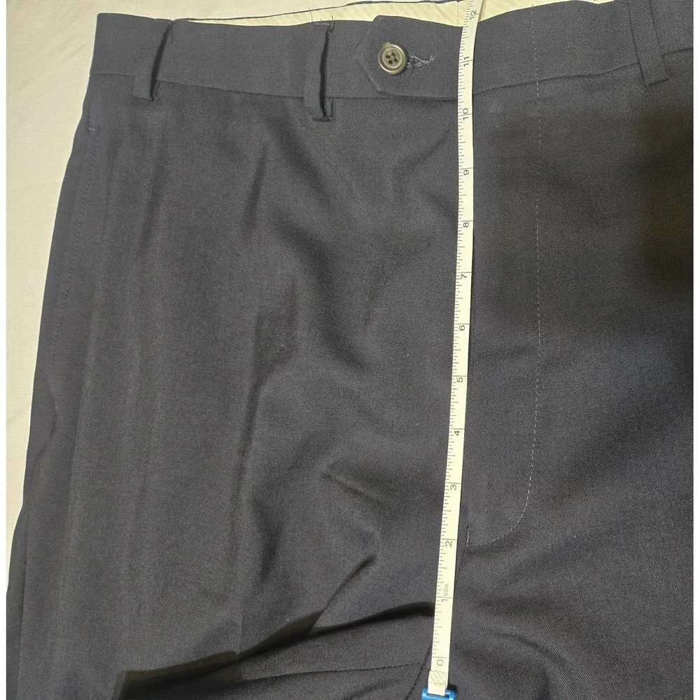 Lauren Ralph Lauren Total Comfort Mens‎ 38x32 (38x27 Hem) Navy Wool Dress Pants